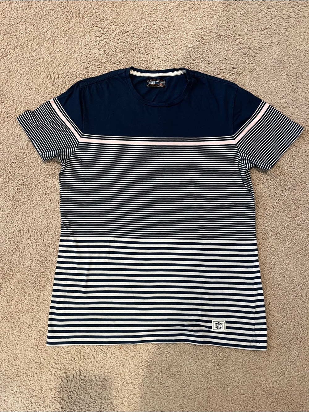 BLUED Premium Quality Retro Striped Short Sleeve Tee